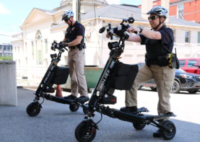 Wheeling Police using Trike scooter