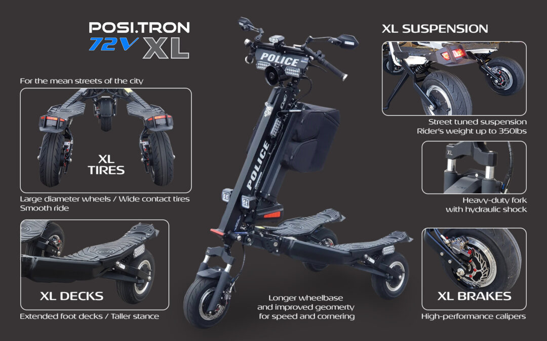 The Trikke Positron 72V-XL is the ultimate police patrol vehicle.
