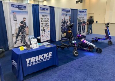 Trikke Positron police exhibited at a trade show