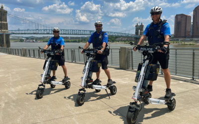 Trikke Positron XL helps officers navigate downtown Cincinnati