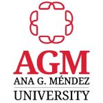 Ana G Méndez University logo red circular emblem above red AGM and black ANA G MÉNDEZ UNIVERSITY